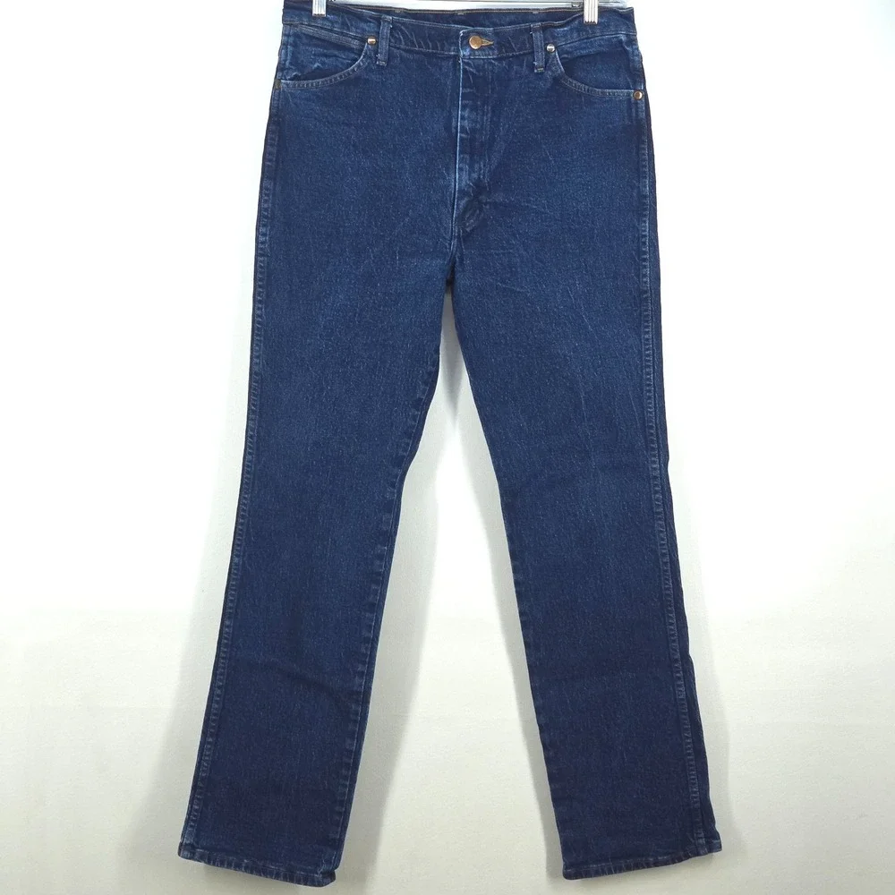 Vintage Wrangler Straight Leg‎ Jeans Men's 35x33 (38x34) Dark Wash Cowboy 937STR